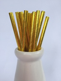 Solid Gold  - Paper Straws